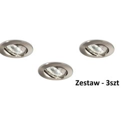 Lampa wpuszczana  SWING FI1 NIKIEL Ideal Lux  083148  okrągła aluminiowa ramka kolor niklu wymaga wbudowania w ścianę zestaw 3 szt