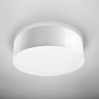 Nowoczesna Lampa Sufitowa Okrągły Plafon ARENA 35 SL. 0123 klosz z tworzywa sztucznego w kolorze białym w kształcie walca