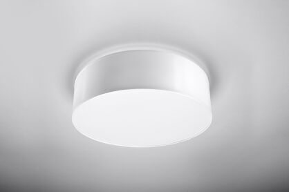 Nowoczesna Lampa Sufitowa Okrągły Plafon ARENA 35 SL. 0123 klosz z tworzywa sztucznego w kolorze białym w kształcie walca