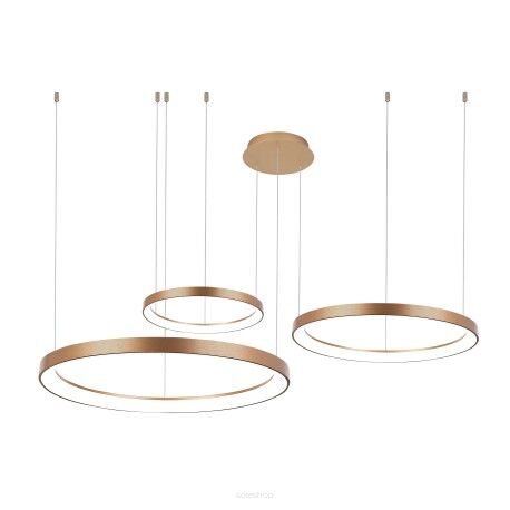 Lampa wisząca AGNES PENDANT 38+58+78 DIMM CCT SWITCH BK złota Azzardo AZ5026
