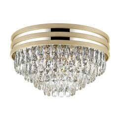 Plafon NAICA C0525-05A-V6B5 Zuma Line elegancki kryształki złoty srebrny