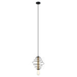 Lampa wisząca MIRREN MDM-3932/1 BK+BRO Italux Nowoczesna lampa wisząca ze spiralnym zdobieniem  - 2