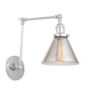 Kinkiet NUBI Lumina Deco LDW 6801-2 (CHR+GR) loftowy na wysięgniku chrom