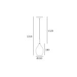Lampa wisząca Kuala Lumpur - P01557BK pojedynczy zwis o opływowym kształcie kolor czarny - 5