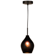 Lampa wisząca Kuala Lumpur - P01557BK pojedynczy zwis o opływowym kształcie kolor czarny
