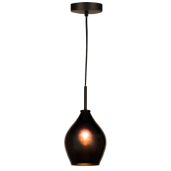 Lampa wisząca Kuala Lumpur - P01557BK pojedynczy zwis o opływowym kształcie kolor czarny
