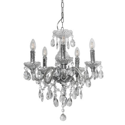 Żyrandol Whiz L.90690/5CLE Italux chrom styl pałacowy elegancki
