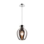 LAMPA WISZĄCA WEWNĘTRZNA BRESSO PENDANT  ZUMA LINE P19066A-D18 E27  SZKŁO  Transparentny czarny - 2