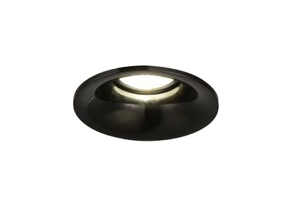 Lampa wpuszczana Adamo midst AZzardo NC1825-M-BK/CH Az1480  techniczna okrągła czarny/chrom
