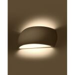 Kinkiet PONTIUS SL.0875 SOLLUX LIGHTING półokrągły ceramiczny szary - 3
