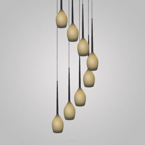 Lampa wisząca Izza 8 oliwkowa AZzardo MD1288A-8M  AZ1230  klosze w kształcie kielichów nowoczesny