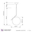 LAMPA WISZĄCA SORENTO LDP 1215-200 (BK) Lumina Deco kula nowoczesna - 4