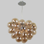 LAMPA WISZĄCA BENTO PND-7273-S-8-CGN ITALUX  MODERNISTYCZNA ZACHWYCAJĄCA SZKLANE BAŃKI W KOLORZE KONIAKU  - 2