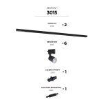 3015 Zestaw 1 szynoprzewody black jednoobwodowy ZUMALINE - 2