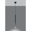 Lampa wisząca MOZAICA 1 SL.0885 SOLLUX LIGHTING cienka tuba czarno-srebrna G9 - 3