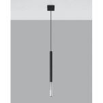 Lampa wisząca MOZAICA 1 SL.0885 SOLLUX LIGHTING cienka tuba czarno-srebrna G9 - 4