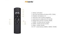 Wentylator sufitowy led VENETI CCT + REMOTE CONTROL czarny- orzech włoski pilot AZ4451 - 3