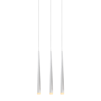 Lampa wisząca Stylo 3 AZzardo AZ0207  biała klosze w kształcie stożków na końcach szklane