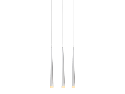 Lampa wisząca Stylo 3 AZzardo AZ0207  biała klosze w kształcie stożków na końcach szklane