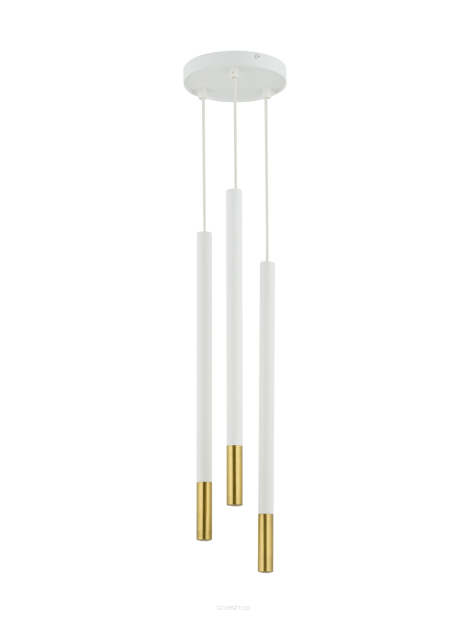 LAMPA WISZĄCA SOPER DUE 3 SIGMA 33258 TUBA x3 BIAŁA ZŁOTA