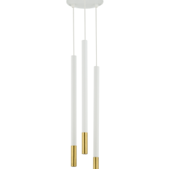 LAMPA WISZĄCA SOPER DUE 3 SIGMA 33258 TUBA x3 BIAŁA ZŁOTA