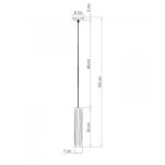 LAMPA  WISZĄCA LUVO BETONOWA LOFTOWA TUBA  SL.0653 SOLLUX - 4