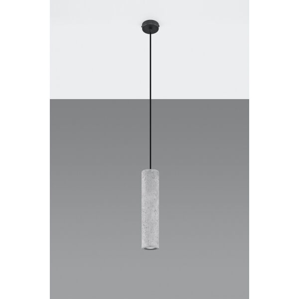 LAMPA  WISZĄCA LUVO BETONOWA LOFTOWA TUBA  SL.0653 SOLLUX