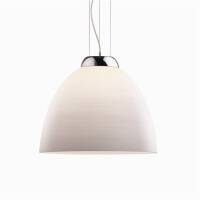 Lampa wisząca Tolomeo SP1 D40 Ideal Lux  001814 klosz  z ręcznie dmuchanego zdobionego szkła w kolorze białym