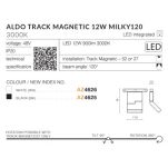 REFLEKTOR DO SZYNY ALDO TRACK MAGNETIC 12W MILKY 120 AZZARDO AZ4625  - 4