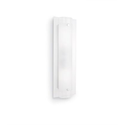 Kinkiet Tudor AP4 Ideal Lux  051864 Klosz z przezroczystej szklanej ramy oraz szklanej tuby piaskowanej wewnątrz
