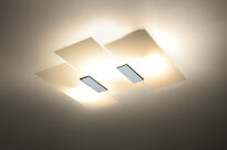 Lampa Szklany Plafon Na Sufit FABIANO Chrom SL.0198 Nowoczesna mleczne szkło - 2