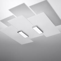 Lampa Szklany Plafon Na Sufit FABIANO Chrom SL.0198 Nowoczesna mleczne szkło