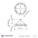 Lampa wisząca MARSIADA LDP 6033-40 (GD) Lumina Deco ZŁOTA  40 szklanych kul - 3