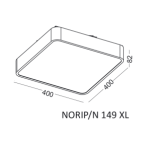 LAMPA SUFITOWA NORIP/N 149 XL NOWOCZESNA MINIMALISTYCZNA LED 36W 3000K DŁ. 40 CM 2 KOLORY - 4