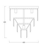 PLAFON LAMPA WEWNĘTRZNA (SUFITOWA) ZUMA LINE AMEDEO PENDANT FC17106/4+1 -GLD - 2