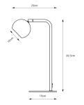 Lampa stołowa POP 1L GU10 109033 Markslojd brązowa 39,5cm, klosz Ø10cm - 2