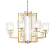 Lampa wisząca MANHATTAN W8 LDP 8012-8 (GD) Lumina Deco złota 8x E27 - 5