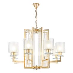 Lampa wisząca MANHATTAN W8 LDP 8012-8 (GD) Lumina Deco złota 8x E27