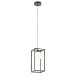 Lampa wisząca DAISY MD-BR4367-D1 GR Italux  SZARA metalowa oprawa szklany klosz G9 - 2