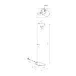 Lampa podłogowa Mono GU10 biała 120cm 7704 - 2