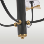 Lampa wisząca BOW P04183BK Cosmo Light Czarny mosiądz 4xE14 - 2