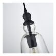 Lamp wisząca Paris- P01789BK w stylu loftowym, vintage transparentny szklany klosz metalowe elementy w kolorze czarnym - 2
