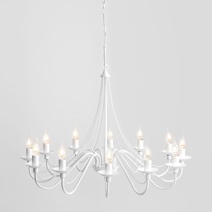 Lampa wisząca RÓŻA 12 LT biała ALDEX 397R  
