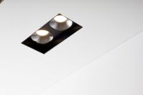 Lampa wpuszczana Solid Lightbox 135.2 WP Labra  4.1094   z aluminium i stali prostokąt techniczna dwa źródła światła LED różne kolory wykończenia - 2