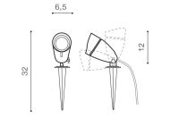 Lampa zewnętrzna wbijana FLOKI AZZARDO LED do ogrodu i na taras 3000K/4000K - 2