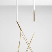 Lampa sufitowa STICK GOLD/WHITE M biało/złota tuba ALDEX 1067PL_G_M  