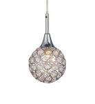 Lampa wisząca CORA 1L Chrom/Briliant 107066 Markslojd kryształki styl nowoczesny glamour chromowane wykończenie kulisty kształt klosza - 2