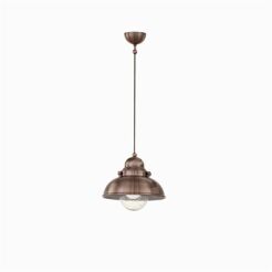 Lampa wisząca Sailor SP1 D29 miedź Ideal Lux  025278   posiada metalową oprawę wykończoną w kolorze miedzi klosz ze szkła styl industralny