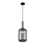 Lampa wisząca ANTIOLA PND-5588-1L-SC+SG Italux  DYMIONY SZKLANY KLOSZ ŚREDNICA 20 CM WYKOŃCZENIE LAMPY- NIKIEL SATYNOWY - 2