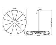 Lampa wisząca ESKOLA TH.012CZ Sollux Lighting druciana loftowa 140cm - 6